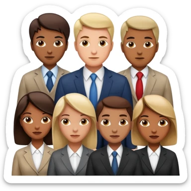 corporate social responsibility for large enterprise team but not wearing casual clothes sticker