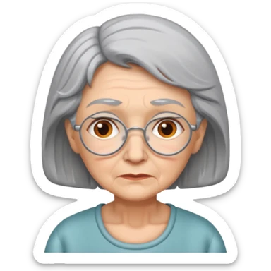 granny thinking sticker