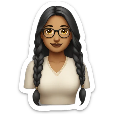 Beautiful Indian with glasses sticker