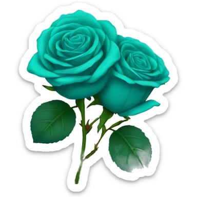 Teal Roses sticker