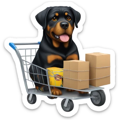 Rottweiler hauling a load  sticker