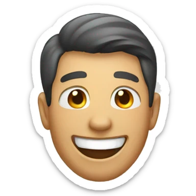 A man laughing  sticker