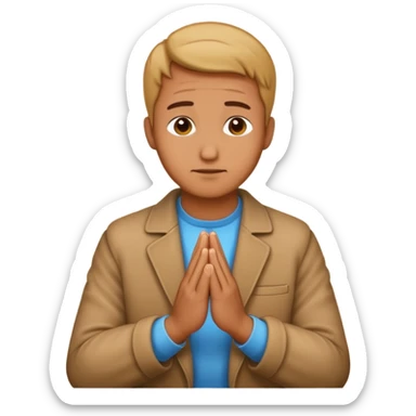 make praying man emoji looks exactly using default iphone emoji icons like man, and pray hands sticker