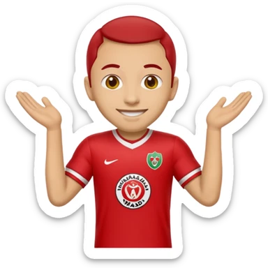 Create me an emoji that wears wydad shirt sticker