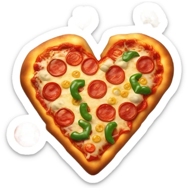 heart pizza sticker