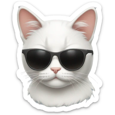 Cat with sunglasses sticker