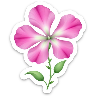 sweetpea flower, pink with dotted center sticker