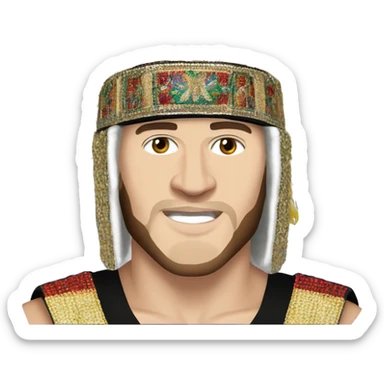 khabib nurmagomedov with a Caucasian national headdress
 sticker