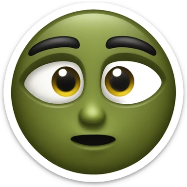 olive green eye sticker