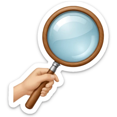 hand holding a Magnifier sticker
