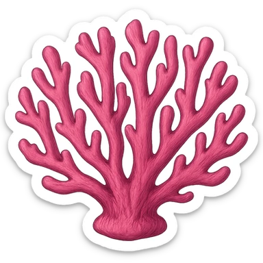 pink coral sticker
