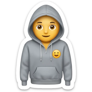 plain grey hoodie sticker