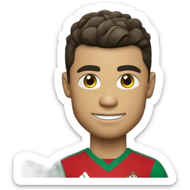 cristiano ronaldo with portugal shirt sticker