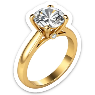 Aesthetic Engagement couple ring  sticker