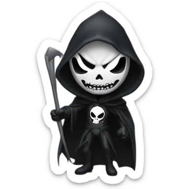 Spider-Man dressed as Grim Reaper sticker
