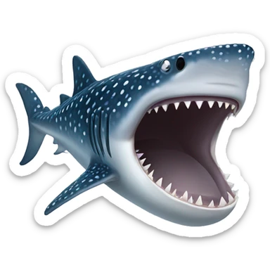 Whale shark without teeth sticker