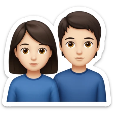 Young kids face darker hair sticker