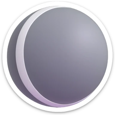Mercury emoji: a smooth, moon-like gray ball, scarred with white impact marks and patches of lighter plains sticker