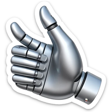 robot hand thumbs up sticker