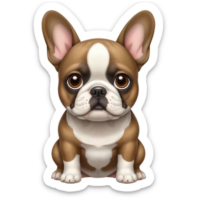 Brindle French bulldog sticker