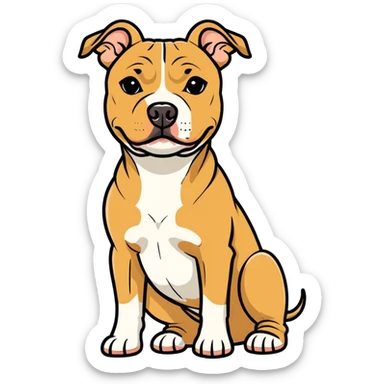 light tan brindle pitbull ￼ sticker