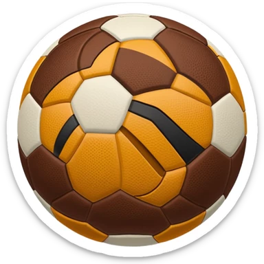 create an icon of a traditional football - it should be inspired by airbnb icons sticker