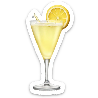 French 75 drink sticker