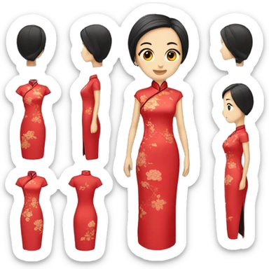 red qipao sticker