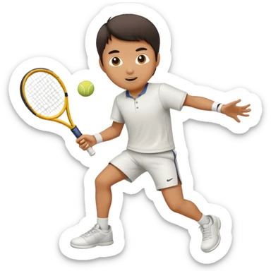 An Asian guy that plays tennis from USC sticker