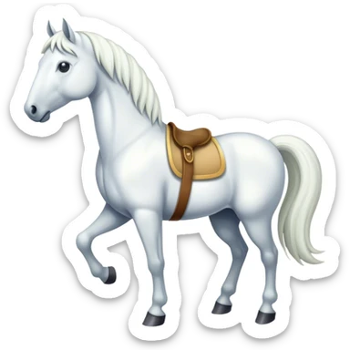 White horse sticker