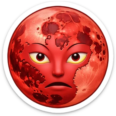 Blood moon sticker