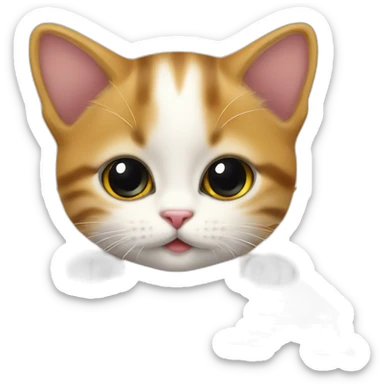 Chaton sur un livre sticker