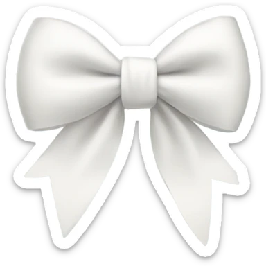 White bow  sticker