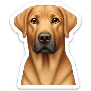 Light Brown labrador crossed with beauceron sticker