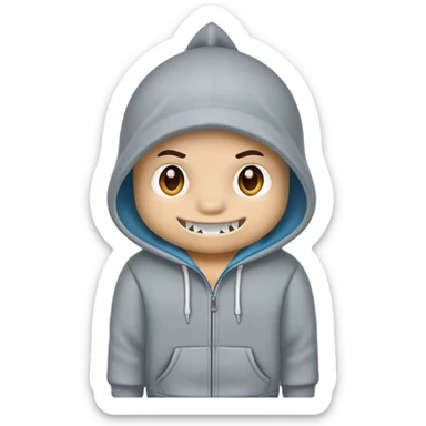 Land shark with a hoodie sticker