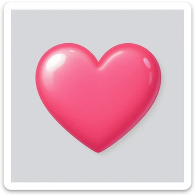 cute and shiny heart emoji, no background sticker