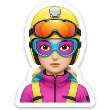 Female Skier sticker