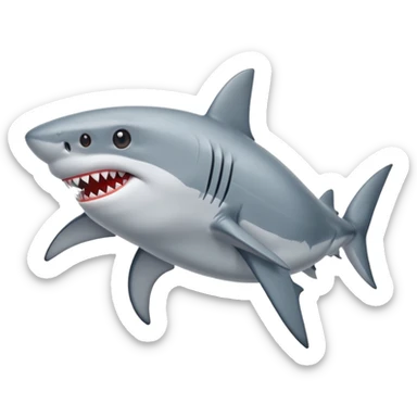 Shark wearing shoes on its feet sticker