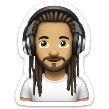 dj-japanese-dreadlock-raggae-headphone sticker