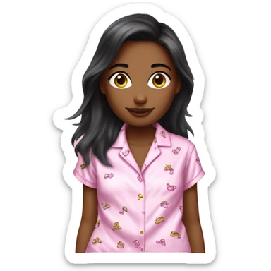 Girls wearing Victoria secret pyjamas  sticker