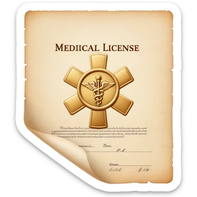 medical license  sticker