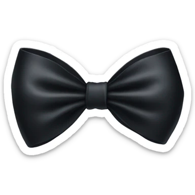 Complete black bow sticker