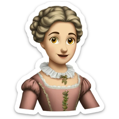 18th century Swiss young lady in dress sticker