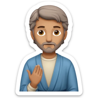 bullbody saint Joseph in modern plain clothes sticker