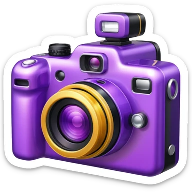 Glitter Hot Camera Purple sticker