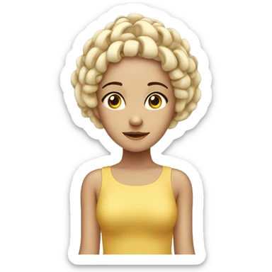 a girl with EEG censors all over her head sticker