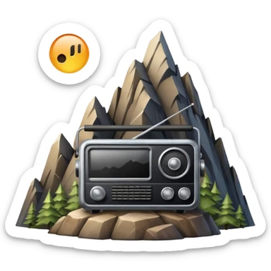 radio mountain sticker