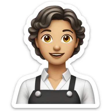Jeune et belle serveuse bar sticker