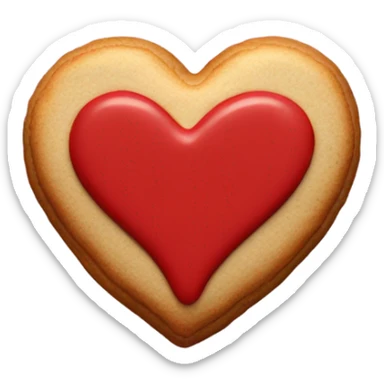 Heart cookie sticker