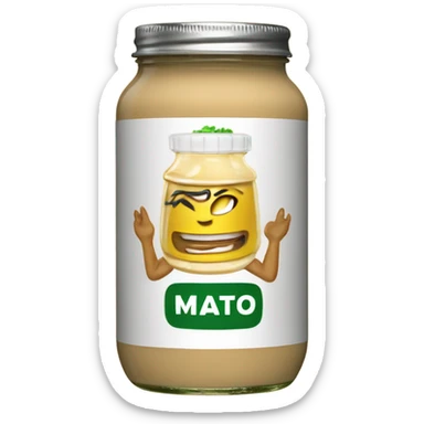 Mayo label sauce jar sticker